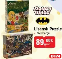 LOONEY TUNES LİSANSLI PUZZLE 260 PARÇA LOONEY TUNES LİSANSLI PUZZLE 260 PARÇA